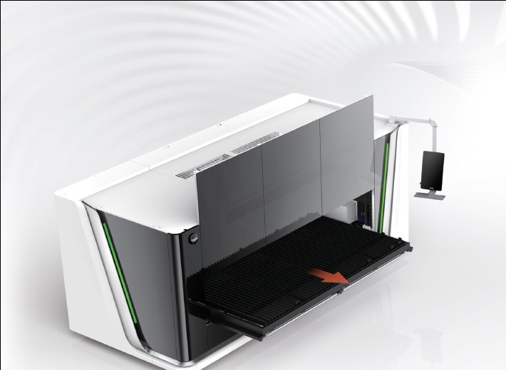 Bodor i7 compact laser cutting machine with pull-out table