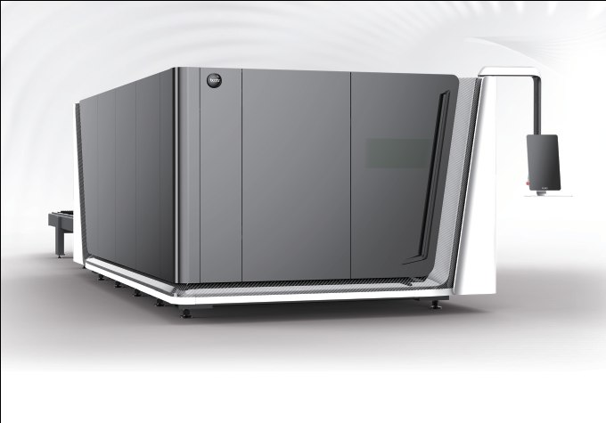 Bodor P Series enclosed cutting area for production sheet laser cutting