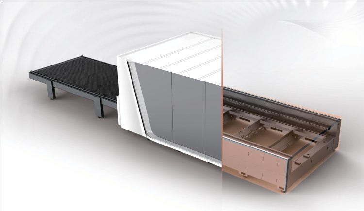 Bodor P Series segmented machine bed for fiber laser cutting stability